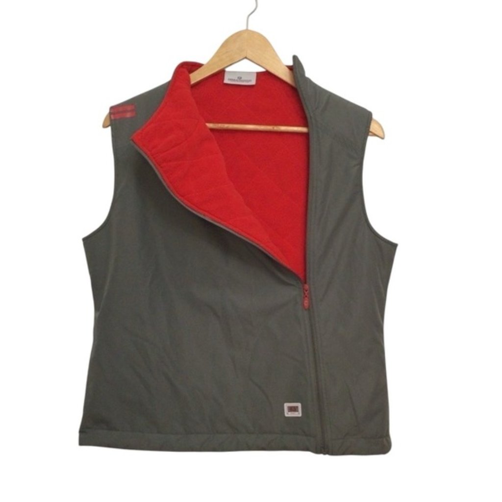 Sergio Tacchini Quiled Vest Track A Court Lab Sleeveless Orange Khaki Medium